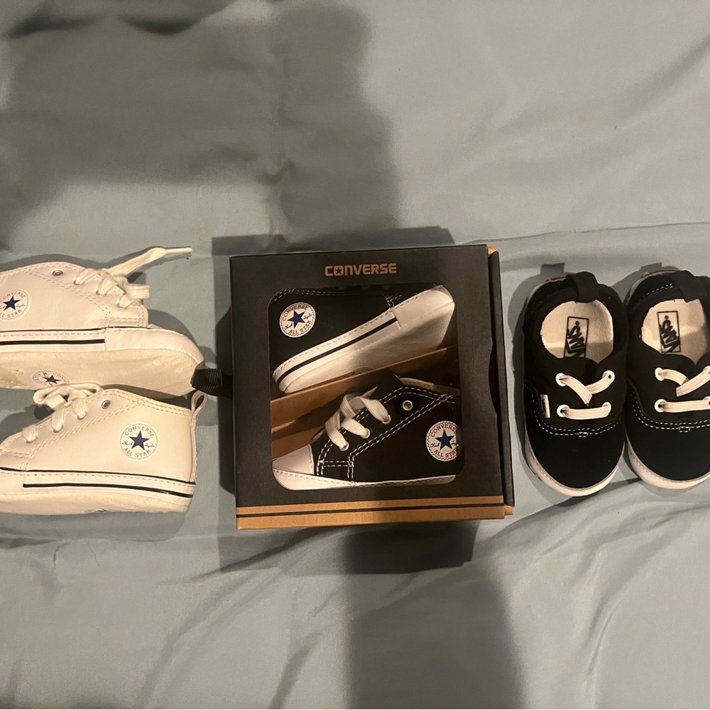 Baby Converse & Vans Shoe lot